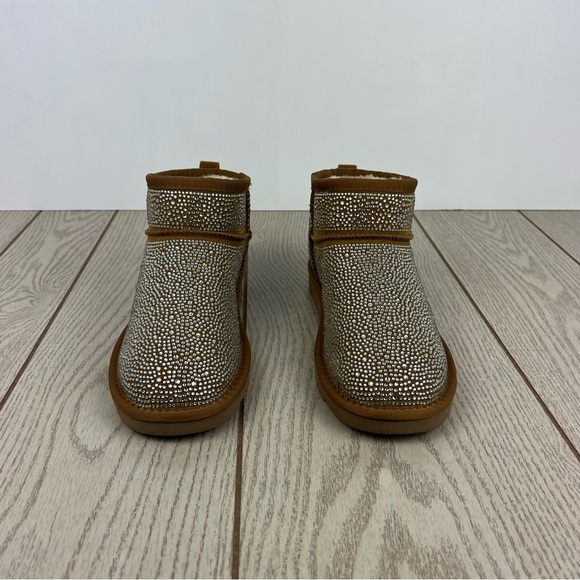 I.N.C. International Concepts Ariee Mini Cold Weather Booties 9M Tan Bling $60 - Picture 2 of 8